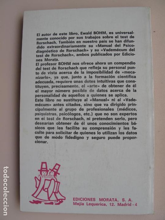 Libros de segunda mano: EL TEST DE RORSCHACH.- E. BOHM.- EDICIONES MORATA. 1975 - Foto 3