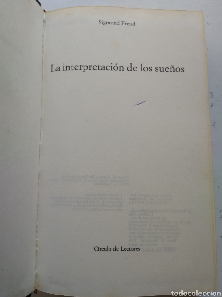 Libros de segunda mano: LA INTERPRETACI&Oacute;N DE LOS SUE&Ntilde;OS/SIGMUND FREUD - Foto 2