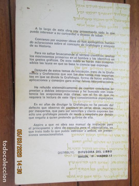Libros de segunda mano: GRAFOLOG&Iacute;A ELEMENTAL - MAURICIO XANDR&Oacute; - EDICIONES STUDIUM 1973. - Foto 2