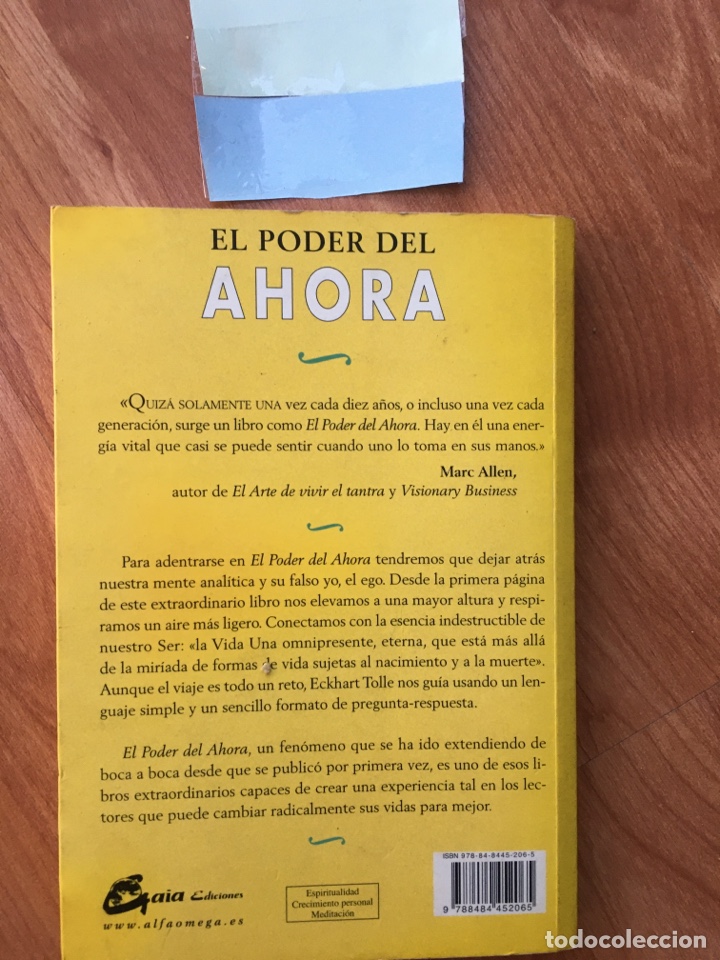 Libros de segunda mano: EL PODER DEL AHORA: UNA GUIA PARA LA ILUMINACION ESPIRITUAL.B ECKHART TOLLE - Foto 2