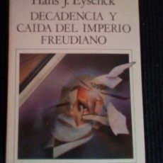 Libros de segunda mano: DECADENCIA Y CAIDA DEL IMPERIO FREUDIANO. HANS J. EYSENCK. EL LABERINTO 29, 1988. Lote 241711465