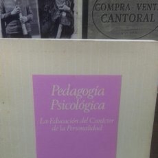 Libros de segunda mano: PEDAGOGIA PSICOLOGICA. QUINTANA CABANAS. Lote 215155368