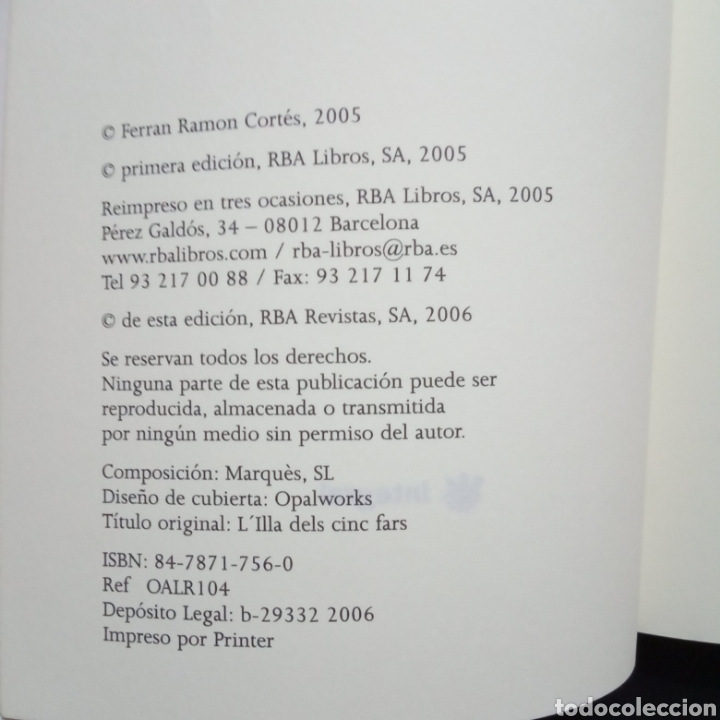 Libros de segunda mano: LA ISLA DE LOS CINCO FAROS. FERR&Aacute;N RAM&Oacute;N-CORTES - Foto 2