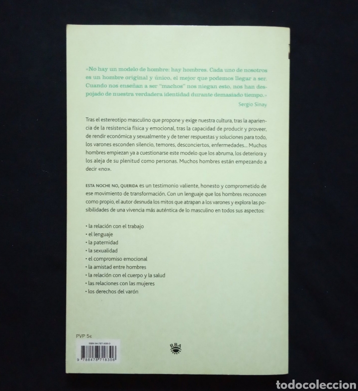 Libros de segunda mano: ESTA NOCHE NO QUERIDA. SERGIO SINAY. - Foto 3