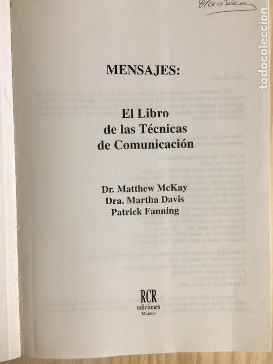 Libros de segunda mano: MENSAJES. EL LIBRO DE LAS TECNICAS DE COMUNICACI&Oacute;N - Varios - Foto 2