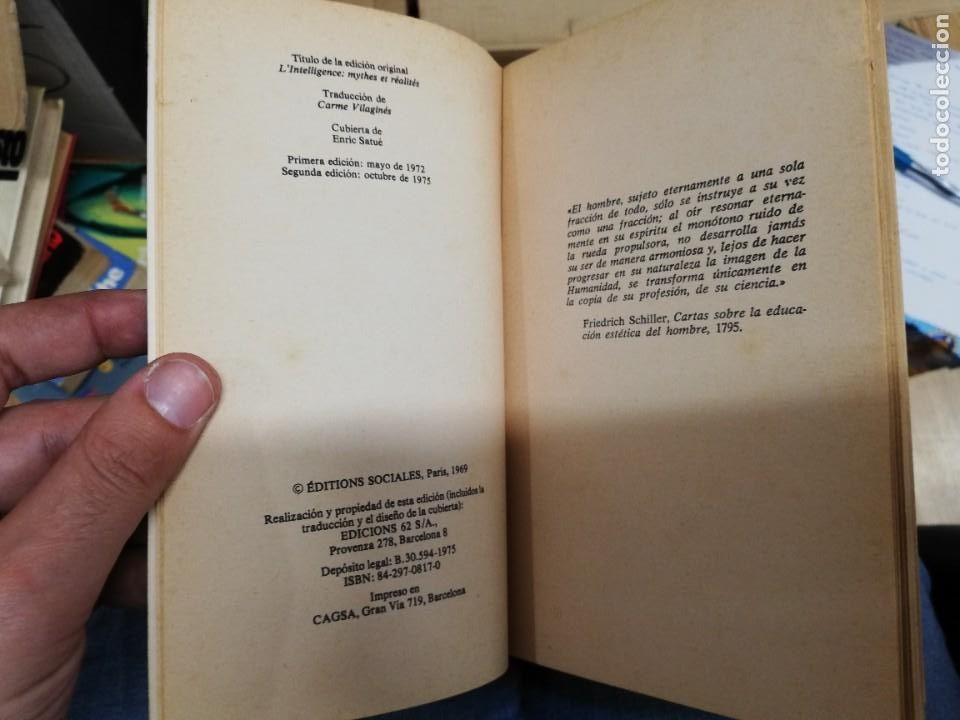 Libros de segunda mano: LA INTELIGENCIA. MITOS Y REALIDADES - Foto 2