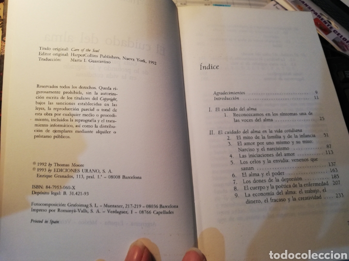 Libros de segunda mano: EL CUIDADO DEL ALMA. THOMAS MOORE. - Foto 5