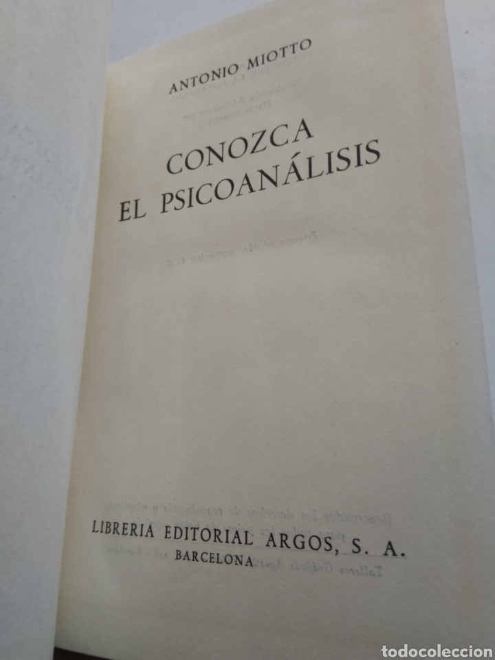 Libros de segunda mano: CONOZCA EL PSICOAN&Aacute;LISIS/ANTONIO MIOTTO - Foto 2