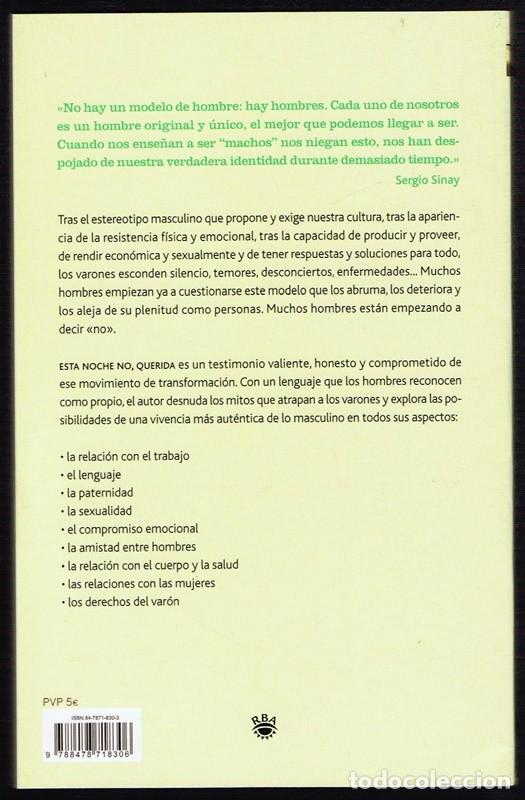 Libros de segunda mano: ESTA NOCHE NO,QUERIDA SERGIO SINAY - Foto 2