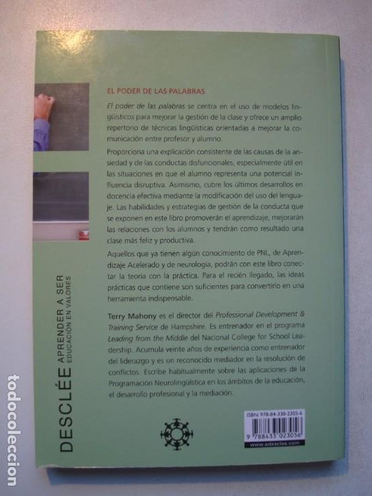 Libros de segunda mano: EL PODER DE LAS PALABRAS. PNL - TERRY MAHONY - DESCLEE DE BROUWER 2007 - Foto 3