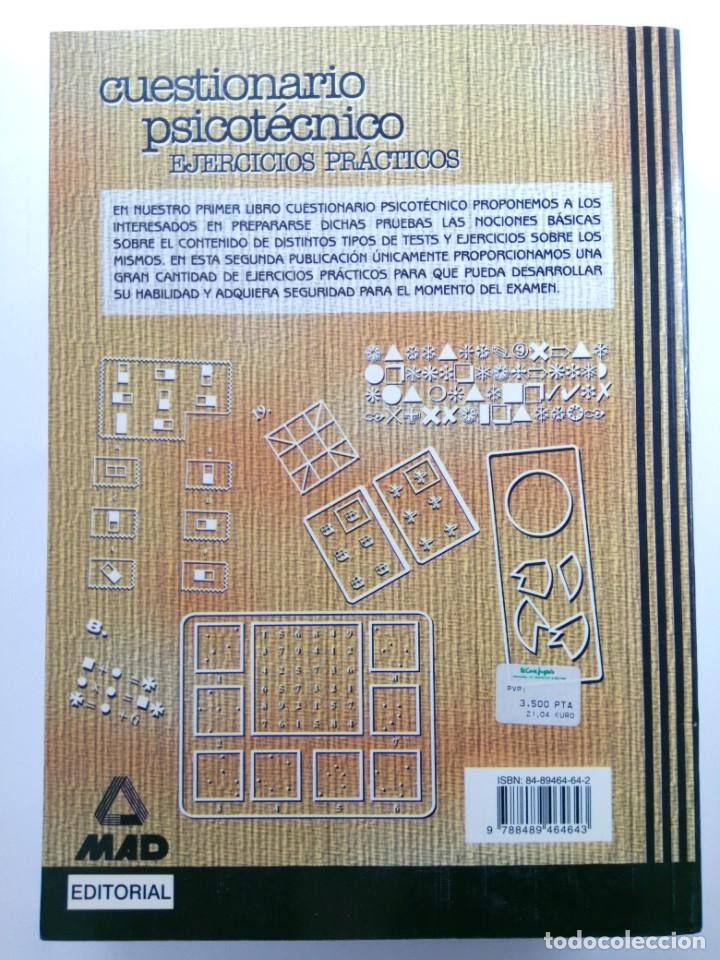 Libros de segunda mano: CUESTIONARIO PSICOT&Eacute;CNICO - EJERCICIOS PR&Aacute;CTICOS - MAD - Foto 4