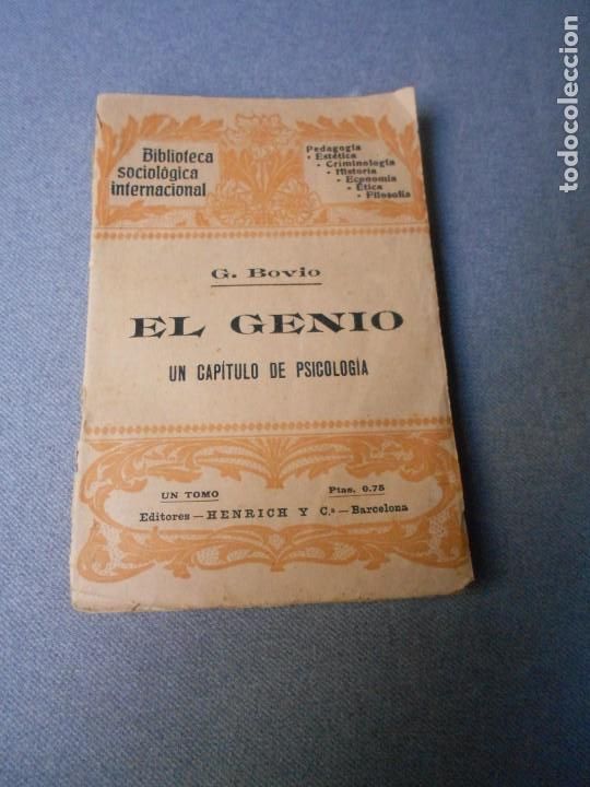 Libros de segunda mano: EL GENIO. UN CAPITULO DE PSICOLOGIA - Foto 1