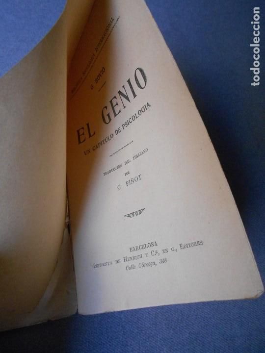 Libros de segunda mano: EL GENIO. UN CAPITULO DE PSICOLOGIA - Foto 2