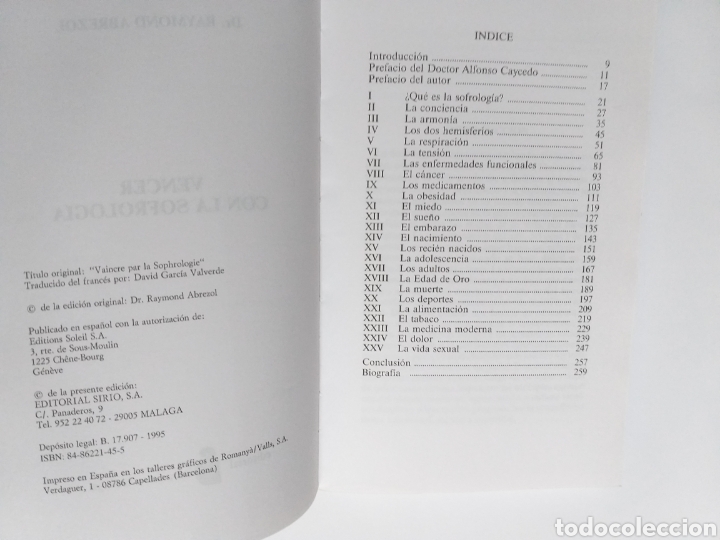 Libros de segunda mano: Vencer con la sofrolog&iacute;a Raymond Abrezol - Foto 8