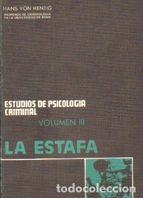 Gebrauchte B&uuml;cher: ESTUDIOS DE PSICOLOGIA CRIMINAL. VOLUMEN III: LA ESTAFA. A-CRIM-194