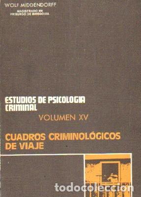 Gebrauchte B&uuml;cher: ESTUDIOS DE PSICOLOGIA CRIMINAL. VOLUMEN XV: CUADROS CRIMINOLOGOS DE VIAJE. A-CRIM-206