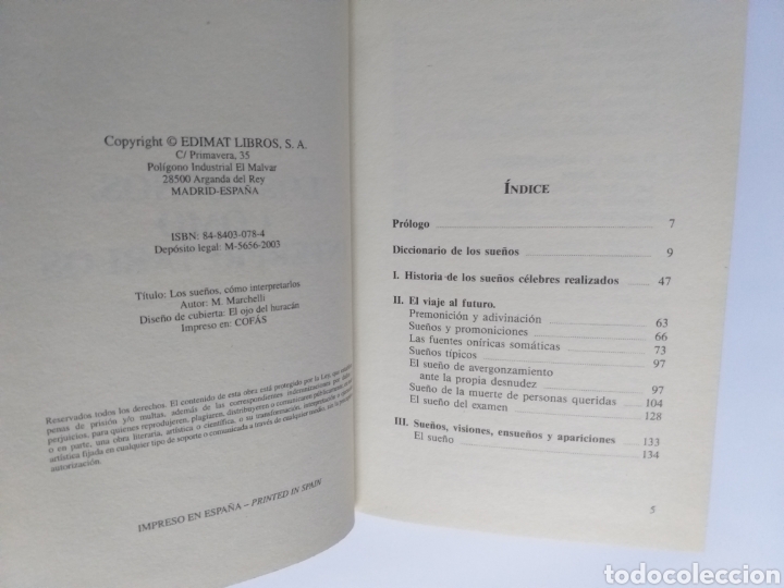 Libros de segunda mano: Los sue&ntilde;os como interpretarlos .M. Marchelli - Foto 7