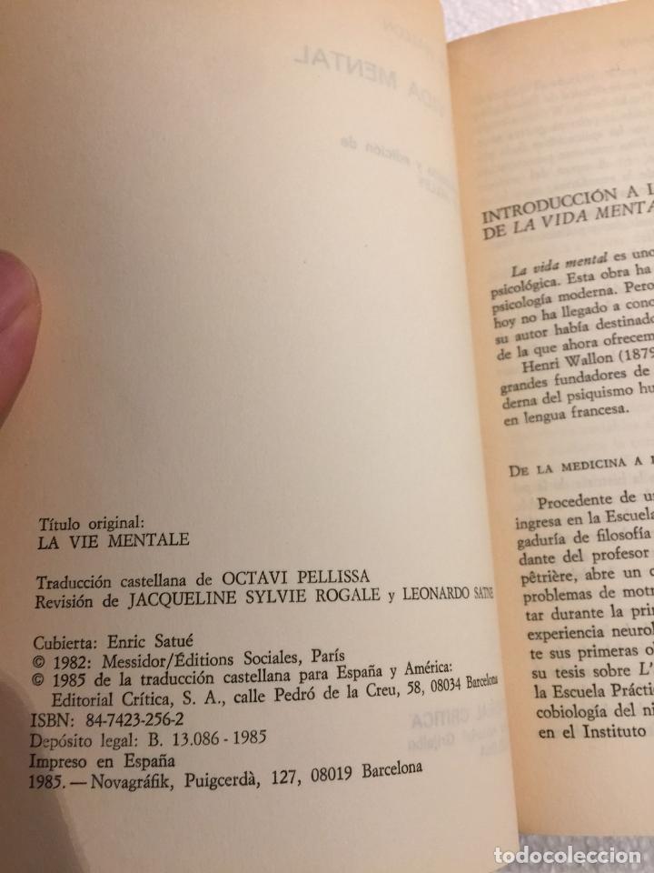 Libros de segunda mano: La vida mental - Henri Wallon - Foto 3