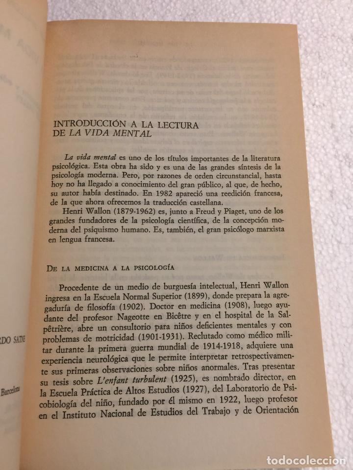Libros de segunda mano: La vida mental - Henri Wallon - Foto 4