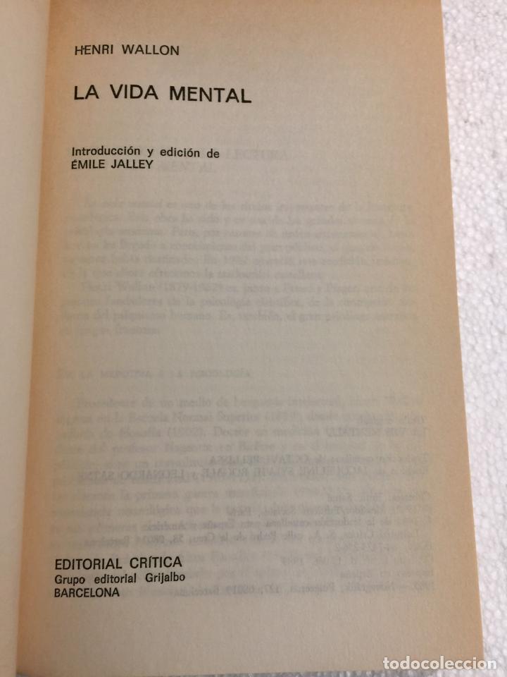 Libros de segunda mano: La vida mental - Henri Wallon - Foto 5