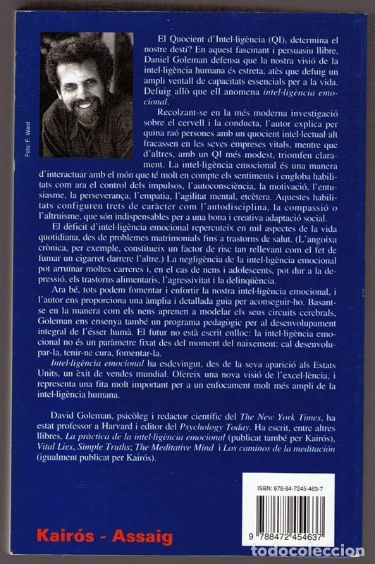 Libros de segunda mano: INTEL.LIG&Eacute;NCIA EMOCIONAL DANIEL GOLEMAN - Foto 2
