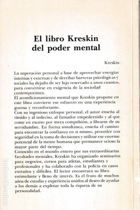 Libros de segunda mano: * MEMORIA * CONCENTRACI&Oacute;N *El libro Kreskin del poder mental - Foto 2