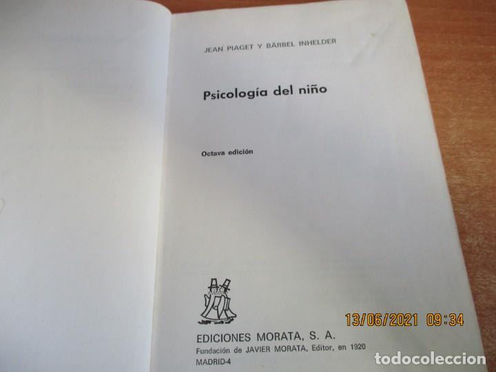 psicología del niño jean piaget bärbel inhelder - Comprar Libros de