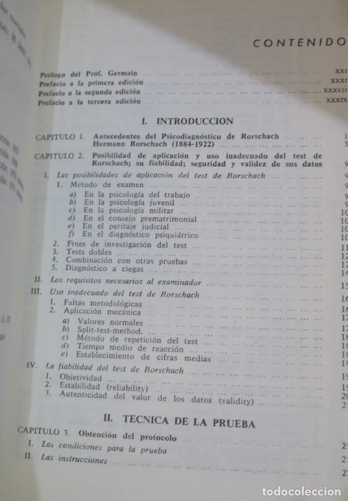 Libros de segunda mano: MANUAL DEL PSICODIAGNOSTICO DE RORSCHACH. BOHM - Foto 2