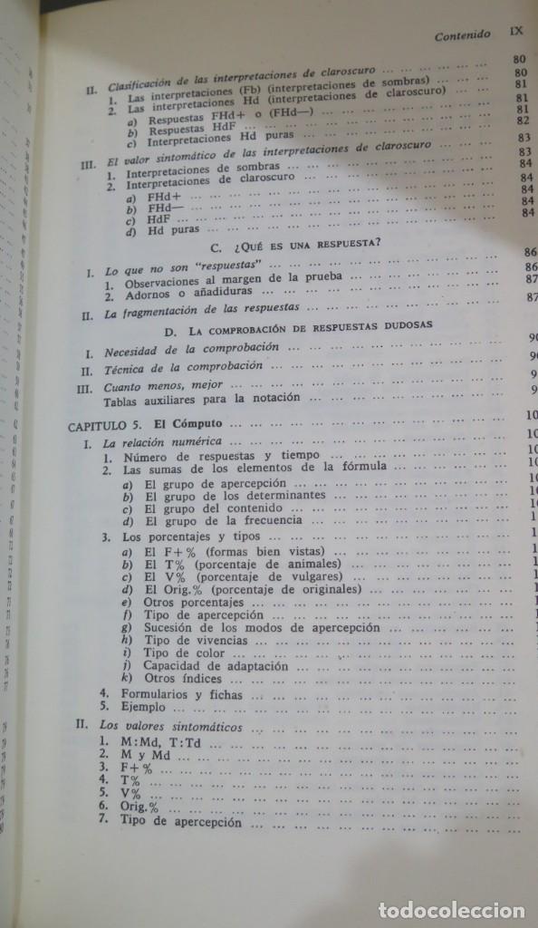 Libros de segunda mano: MANUAL DEL PSICODIAGNOSTICO DE RORSCHACH. BOHM - Foto 4