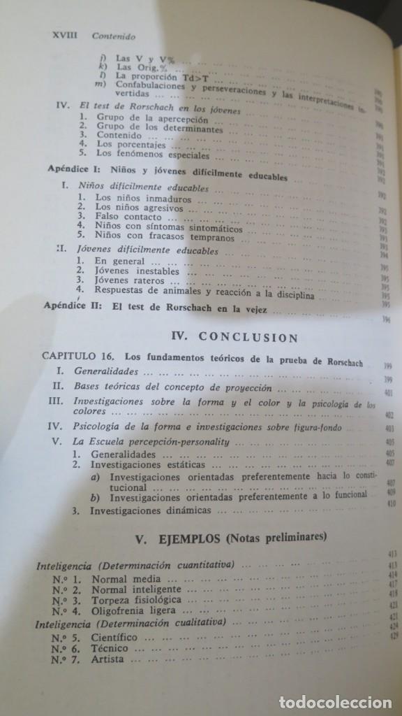 Libros de segunda mano: MANUAL DEL PSICODIAGNOSTICO DE RORSCHACH. BOHM - Foto 13