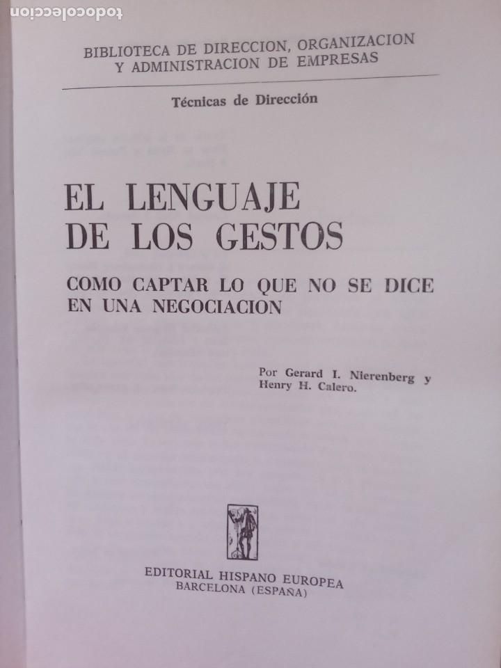 Libros de segunda mano: El lenguaje de los gestos. - Foto 2