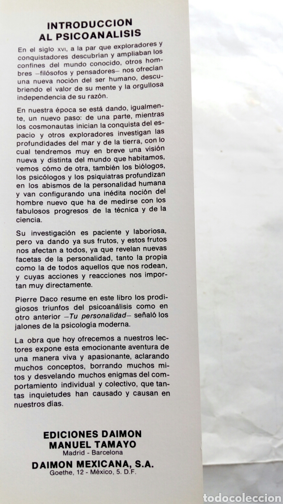 Libros de segunda mano: Introducci&oacute;n al psicoan&aacute;lisis. Pierre Daco. - Foto 3