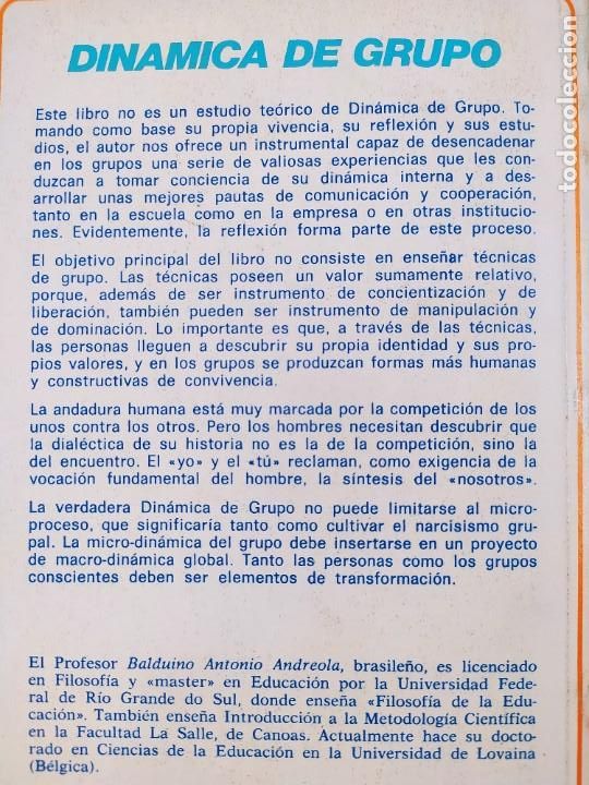Libros de segunda mano: DINAMICA DE GRUPO / BALDUINO A. ANDREOLA / 1986 SAL TERRAE - Foto 6