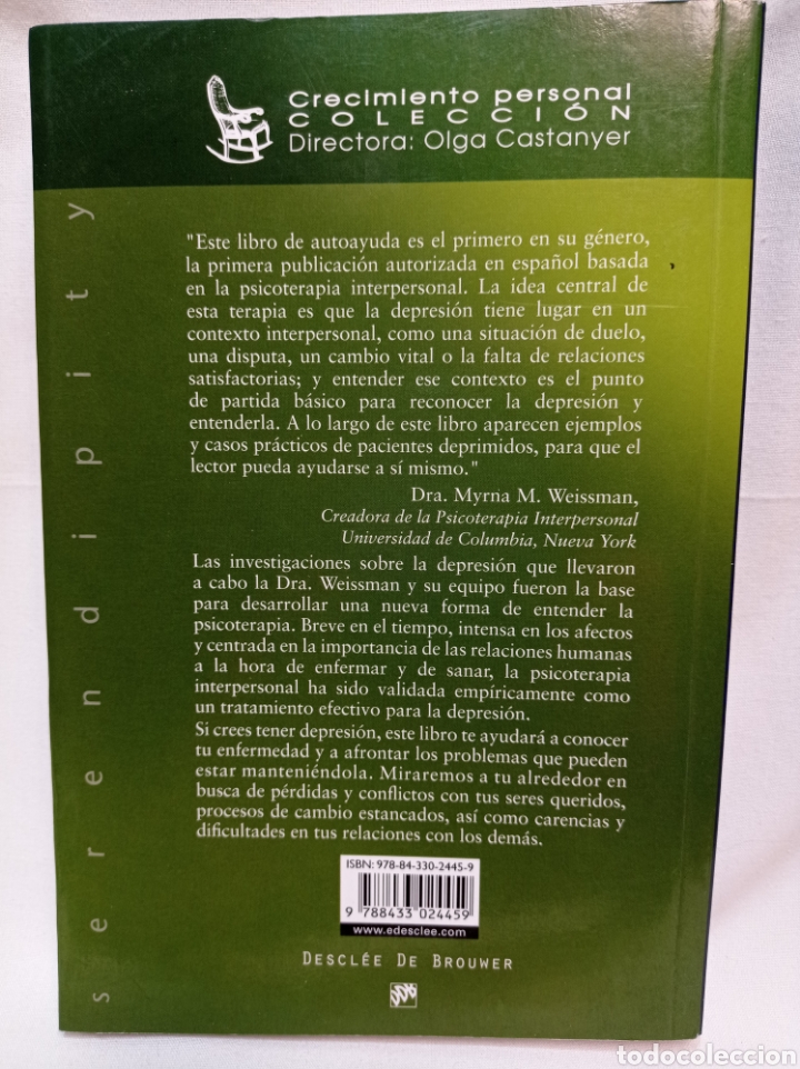 Libros de segunda mano: AFRONTA TU DEPRESI&Oacute;N CON PSICOTERAPIA INTERPERSONAL - Foto 3