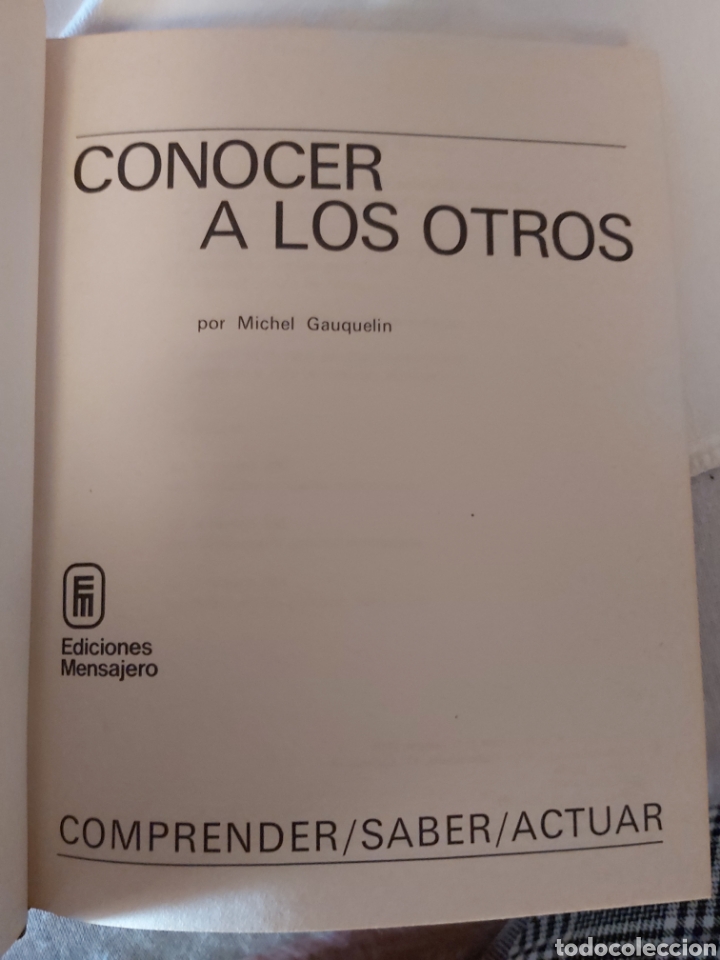 Libros de segunda mano: CONOCER A LOS OTROS. EDICIONES MENSAJERO - Foto 2