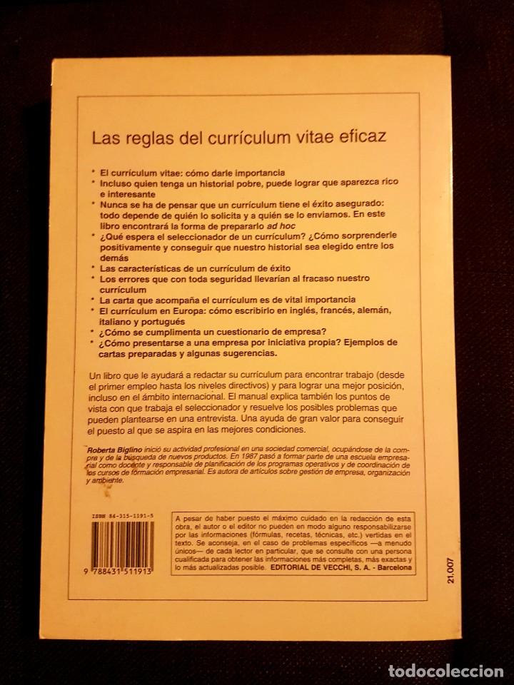 Libros de segunda mano: Las reglas del curriculum vitae eficaz. Editorial de Vecchi - Foto 2