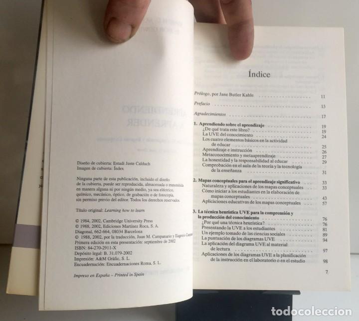 Libros de segunda mano: APRENDIENDO A APRENDER. Joseph D. Novak y D. Bob Gowin - Foto 4