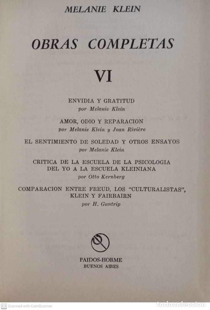 Libros de segunda mano: Obras completas VI [Melanie Klein] - Foto 2