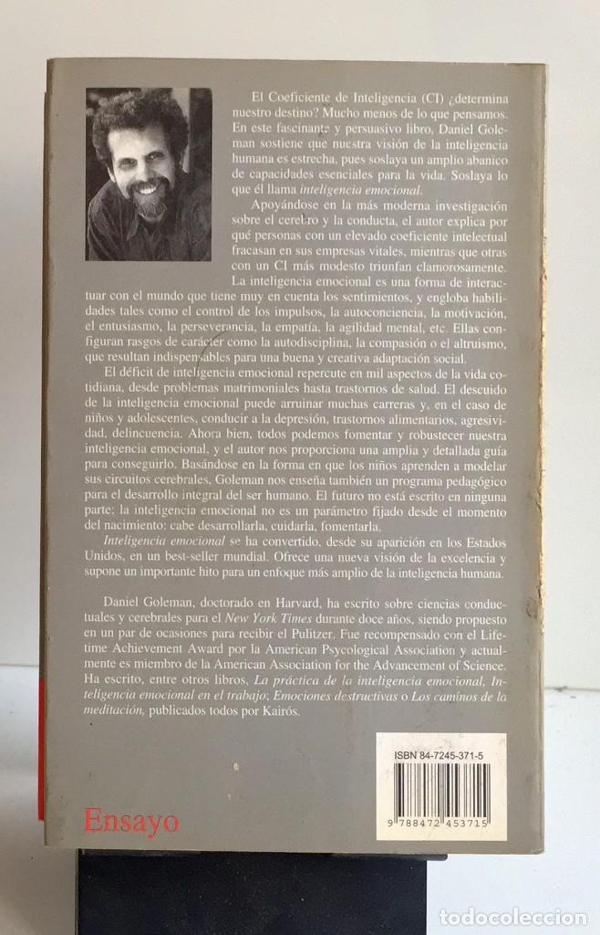 Libros de segunda mano: INTELIGENCIA EMOCIONAL. Daniel Goleman - Foto 2