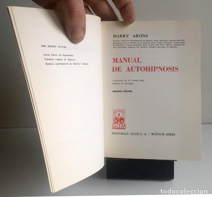 Libros de segunda mano: MANUAL DE AUTOHIPNOSIS. Harry Arons - Foto 4