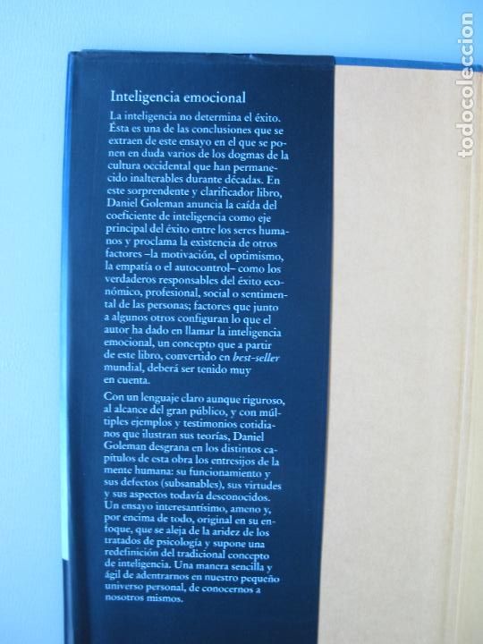 Libros de segunda mano: INTELIGENCIA EMOCIONAL.- DANIEL GOLEMAN.- C&Iacute;RCULO DE LECTORES. 1995 - Foto 4