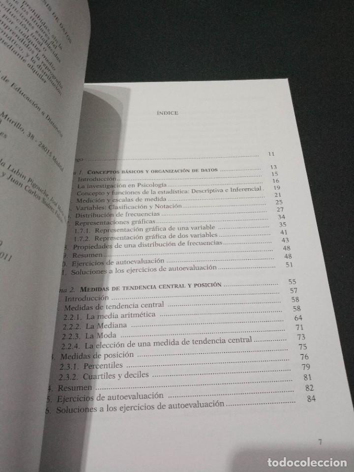 Libros de segunda mano: PSICOLOGIA. INTRODUCCION AL ANALISIS DE DATOS. UNED - Foto 3
