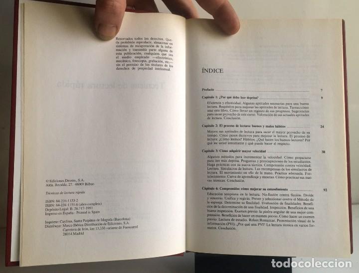 Libros de segunda mano: T&Eacute;CNICAS DE LECTURA R&Aacute;PIDA. VV. AA. - Foto 4