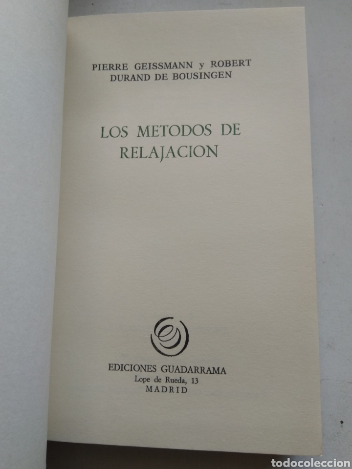 Libros de segunda mano: LOS M&Eacute;TODOS DE RELAJACI&Oacute;N/VV.AA. - Foto 2