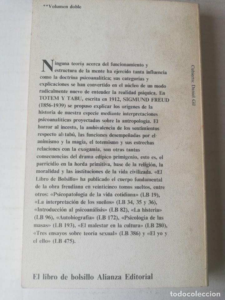 Libros de segunda mano: FREUD, SIGMUND. TOTEM Y TABU. - Foto 2