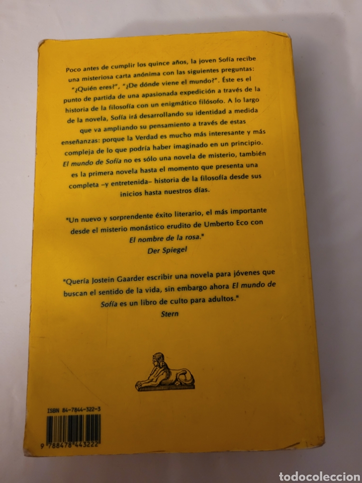 Libros de segunda mano: EL MUNDO DE SOFIA JOSTEIN GAARDER SIRUELA - Foto 2