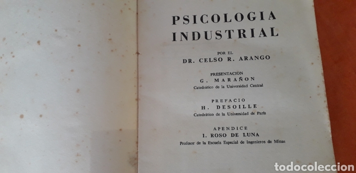Libros de segunda mano: PSICOLOG&Iacute;A INDUSTRIAL, DR. CELSO R. ARANGO, - Foto 2