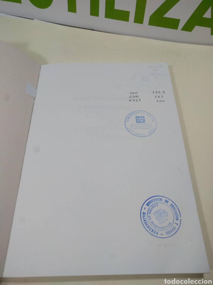 Libros de segunda mano: Constructivismo y psicoterapia. PPU. - Foto 2