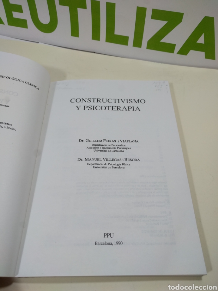 Libros de segunda mano: Constructivismo y psicoterapia. PPU. - Foto 4