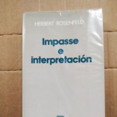 Libri di seconda mano: IMPASSE E INTERPRETACIÓN - HERBERT ROSENFELD. TECNIPUBLICACIONES. Lote 340615118